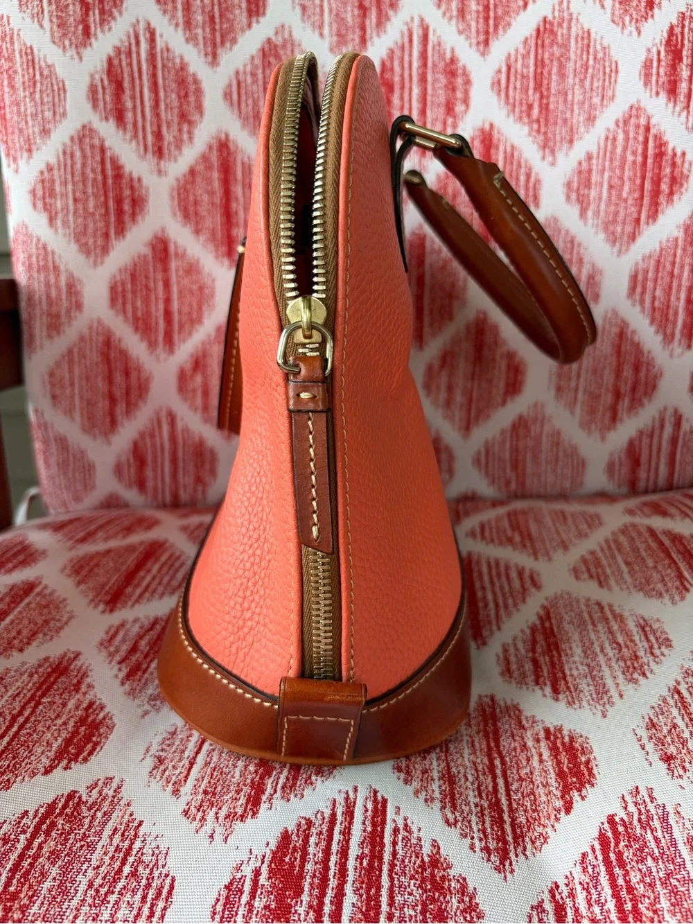 Dooney & Bourke Coral Zip Zip Pebbled Leather Satchel